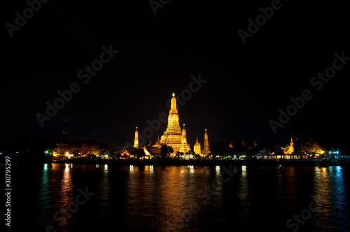 Wat Arun Temple night in thailand