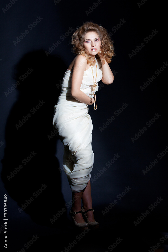 Beautiful woman posing at studio Beautiful woman posing at studio