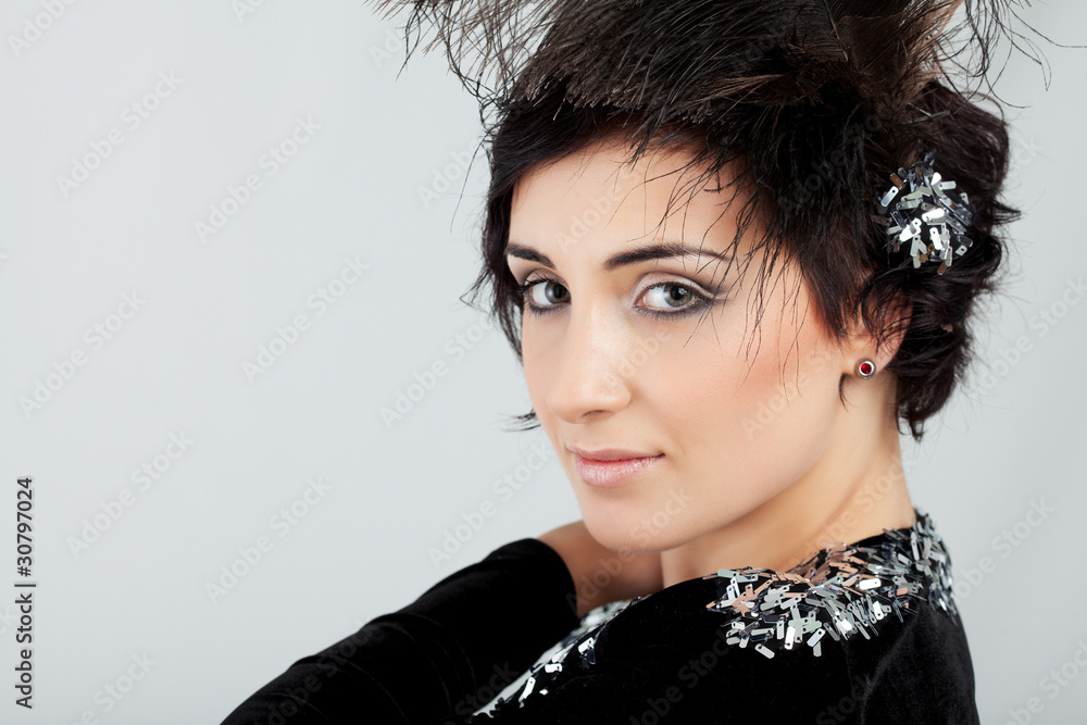 Beautiful woman posing at studio Beautiful woman posing at studio