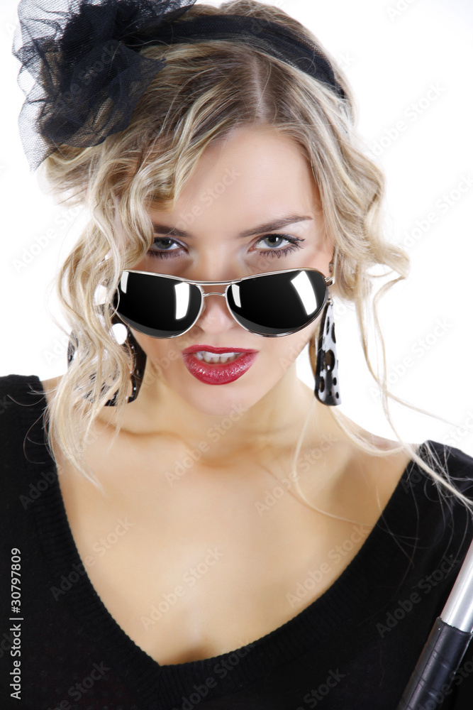 portrait of a beautiful girl with an aggressive look portrait of a beautiful girl with an aggressive look