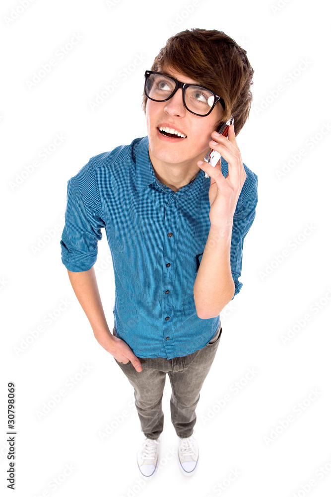 Young Man Using Mobile Phone Young Man Using Mobile Phone