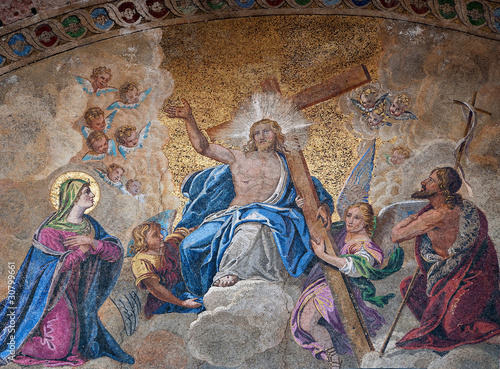 Fotografia Easter resurrection mosaic, Venice, Italy