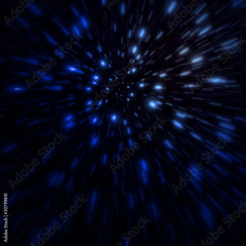 Meteor shower on a dark black background