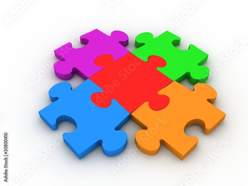 Obraz na plátně Puzzle concept