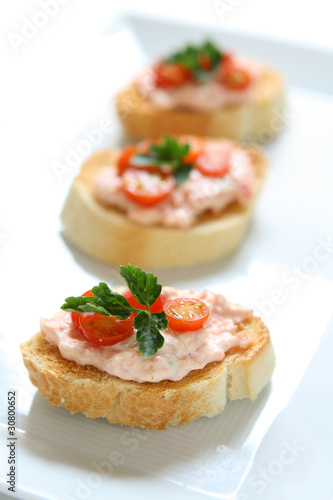 Bruschetta with Smoked Salmon