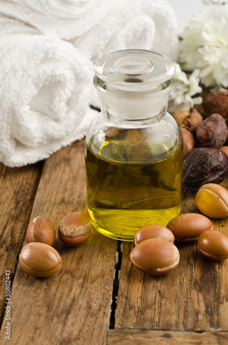 argan oil with fruits