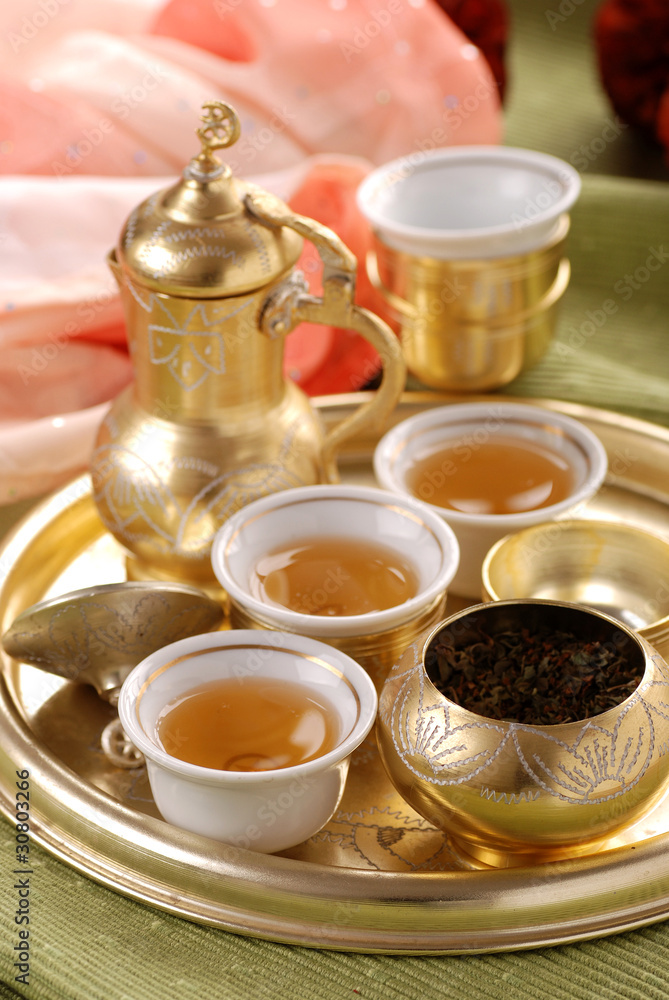 servizio da tè turco due Stock Photo