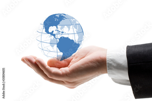 Wallpaper Mural Globe in hand Torontodigital.ca