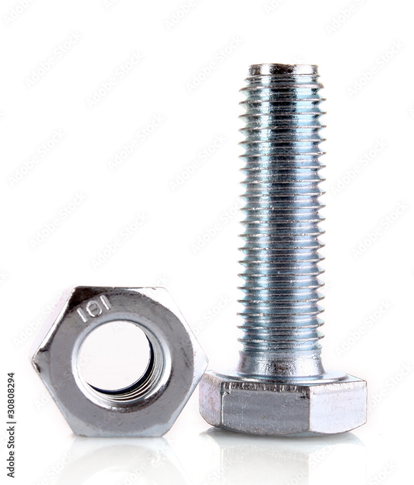 Bolt and screw with reflection Bolt and screw with reflection