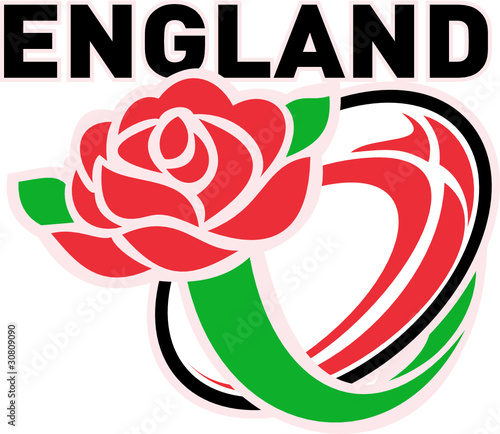 england rugby ball english red rose