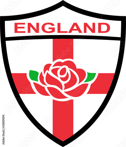 england flag shield english rose