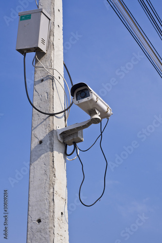 CCTV and pole