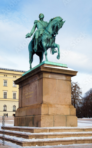 Statue of King Carl XIV Johan in Oslo, Norway