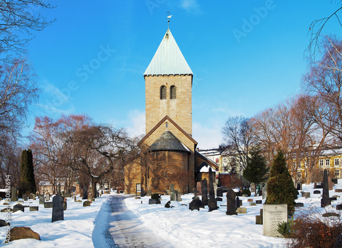 Photography Gamle Aker Kirke - The oldest Church in Oslo, Norway