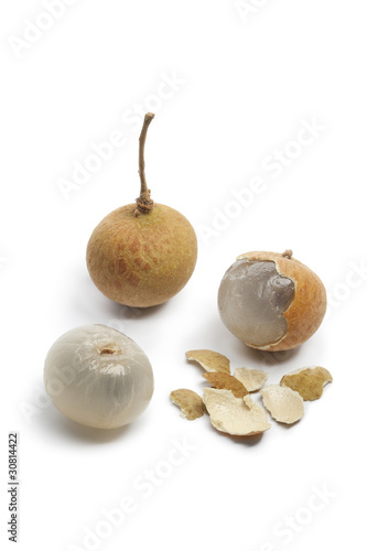 Whole and partial Longan fruit
