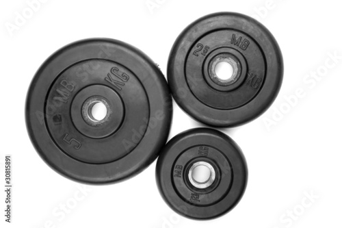 disc dumbbell close up