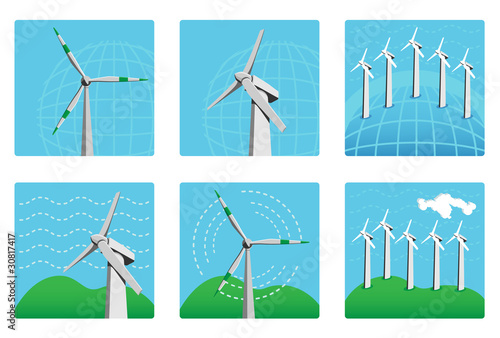 windmill turbines used to generate clean power