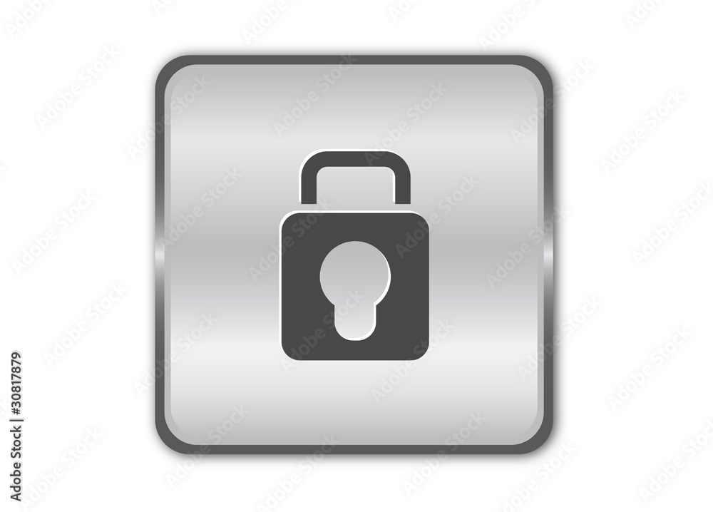 Chrome secure button vector Chrome secure button vector