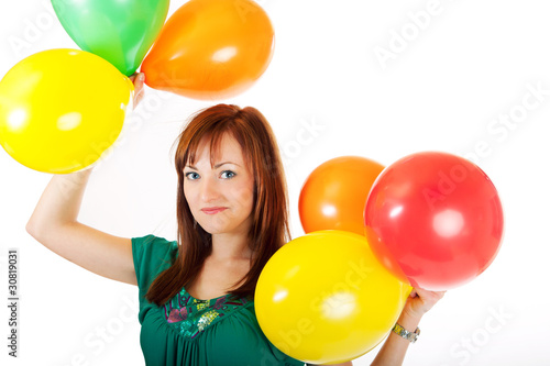 Junge Frau mit Luftballons 453 © Edler von Rabenstein