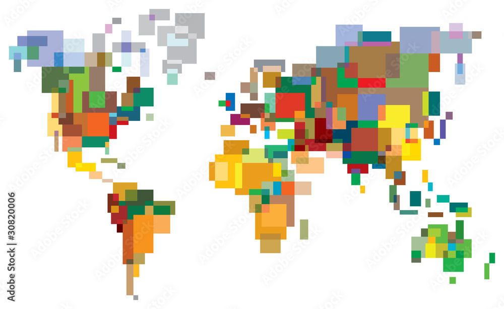 Naklejka premium Many-Colored World