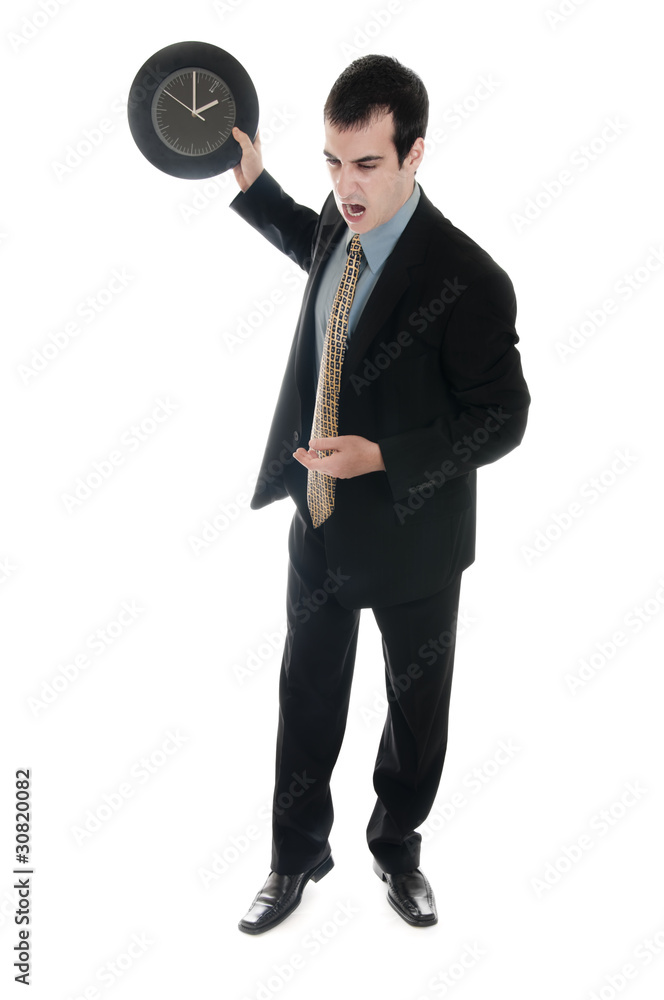 Fototapeta premium Business man and clock