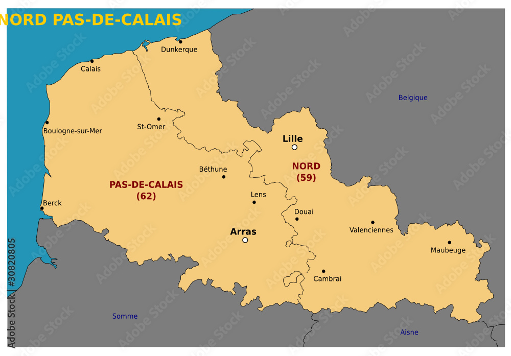 Région Nord-Pas-de-Calais Stock Vector | Adobe Stock