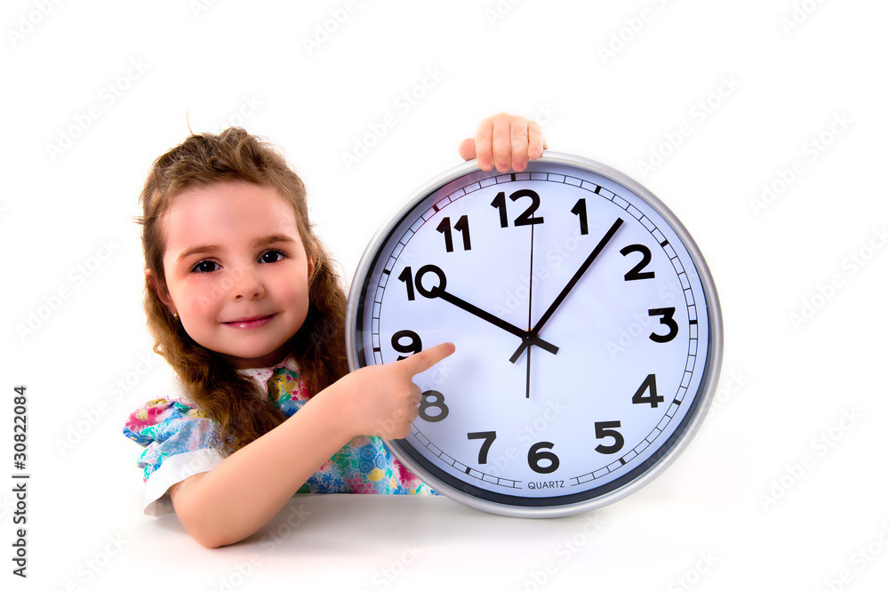 kind mit der uhr