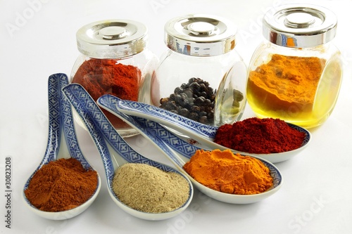 Fototapeta Naklejka Na Ścianę i Meble -  various tasty spices and condiments