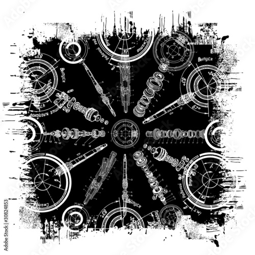 grunge blueprint