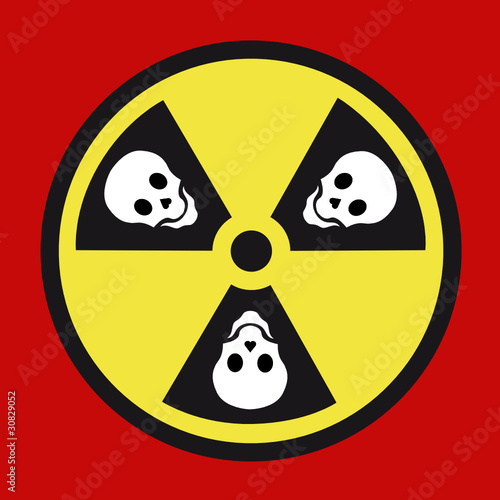 Warnschild Radioaktive Strahlung