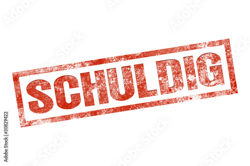 SCHULDIG stempel