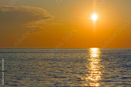 Sunset over the Adriatic sea.