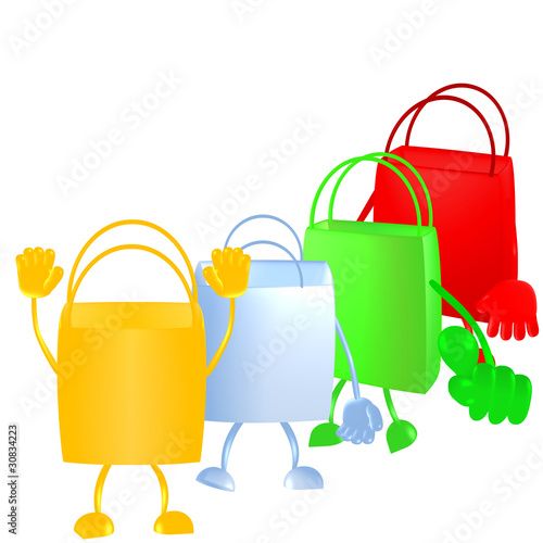 colorful shopping bags