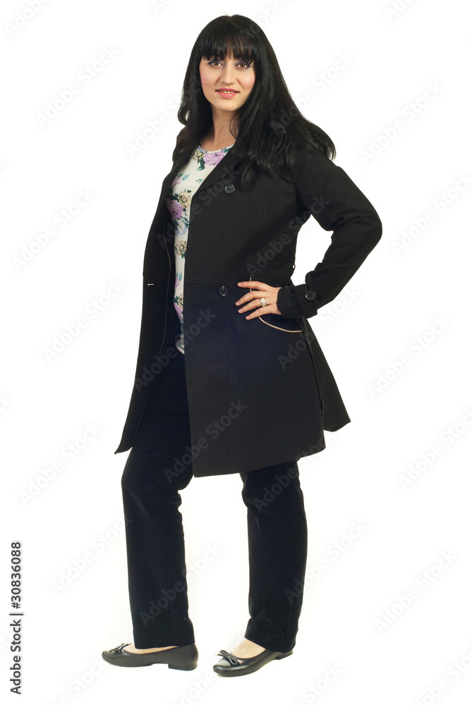 Attractive woman in black jacket Attractive woman in black jacket
