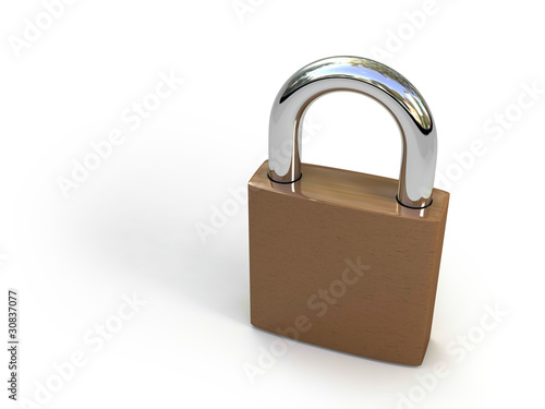 lock isolated on white