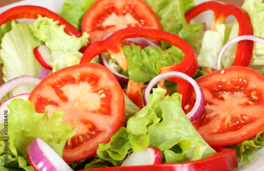 Healthy salad with fresh vegetables Healthy salad with fresh vegetables