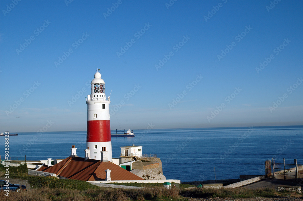 Lighthouse at most southern point of Europe on Gibraltar