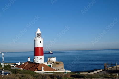 Lighthouse at most southern point of Europe on Gibraltar
