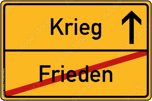 Ortstafel Frieden und Krieg