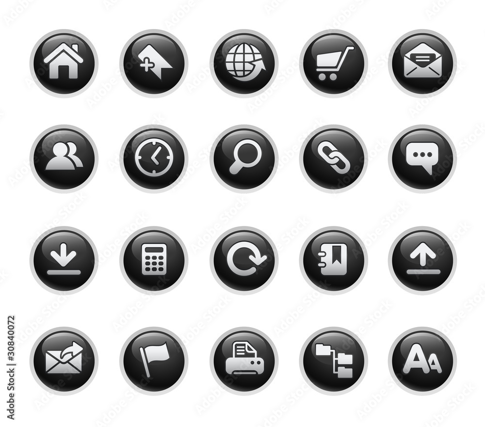 Web Site & Internet Icons // Black Label Series Web Site & Internet Icons // Black Label Series
