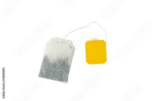 teabag isolated on white with clipping path