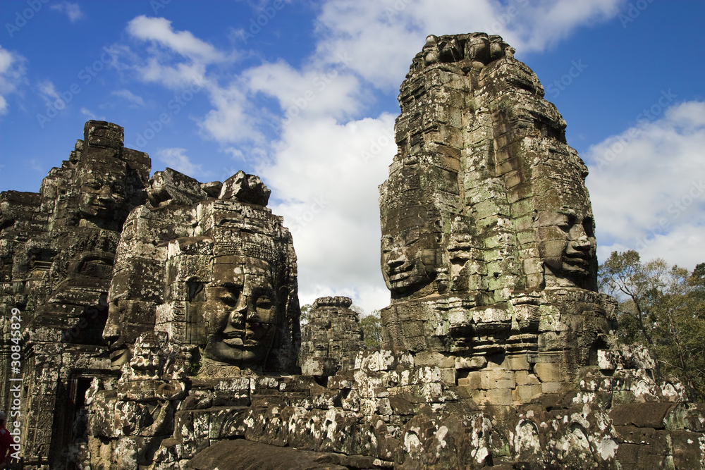 Buddha Carvings in Bayon Temple