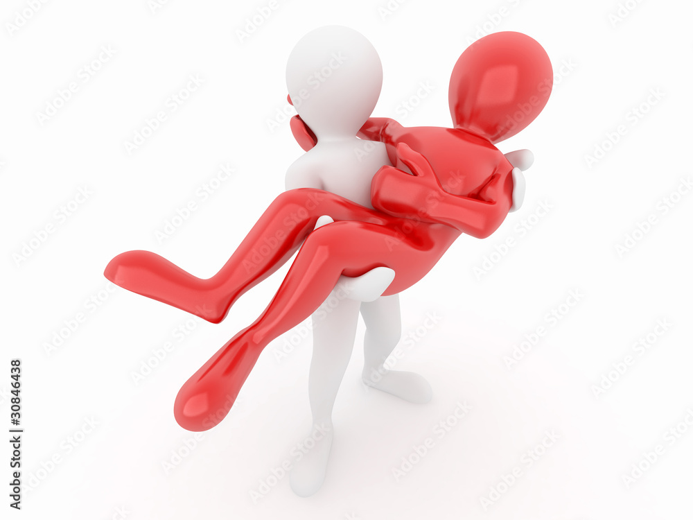 One person is in the hands of another person One person is in the hands of another person