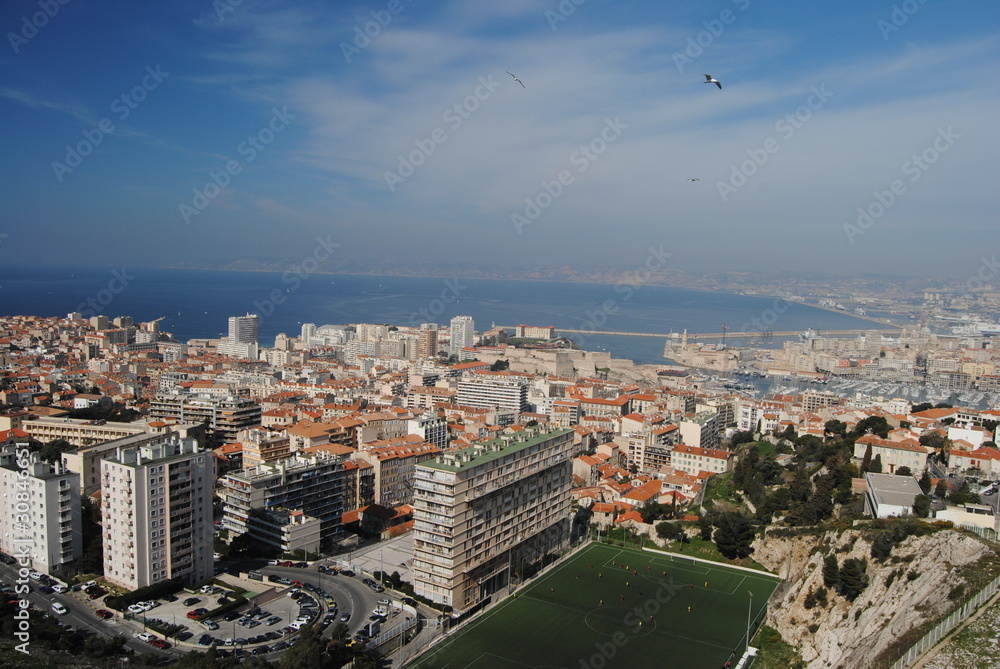 Obraz premium Marsiglia vista aerea