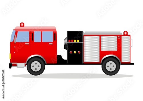 Vector illustration of a fire engine