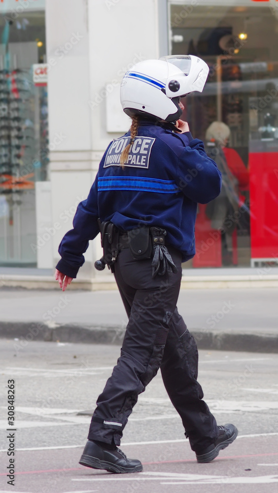 femme,uniforme,police,municipale Stock Photo | Adobe Stock
