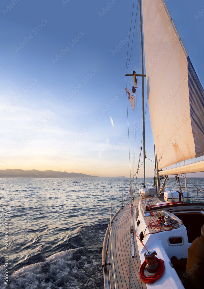Fototapeta premium Sailing boat in the sea
