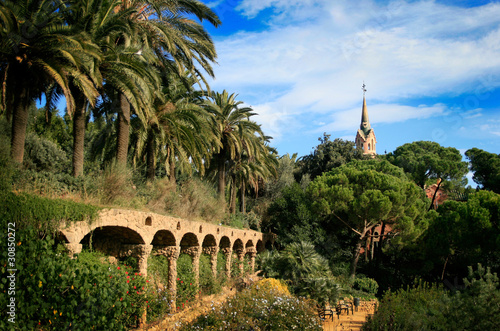 Canvas Print Park Guell Barcelona