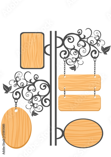 wooden sign