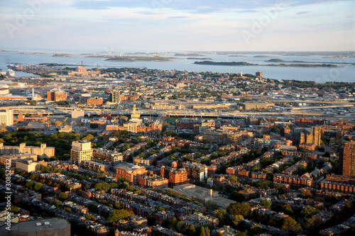 Boston's panorama from Prudential tower